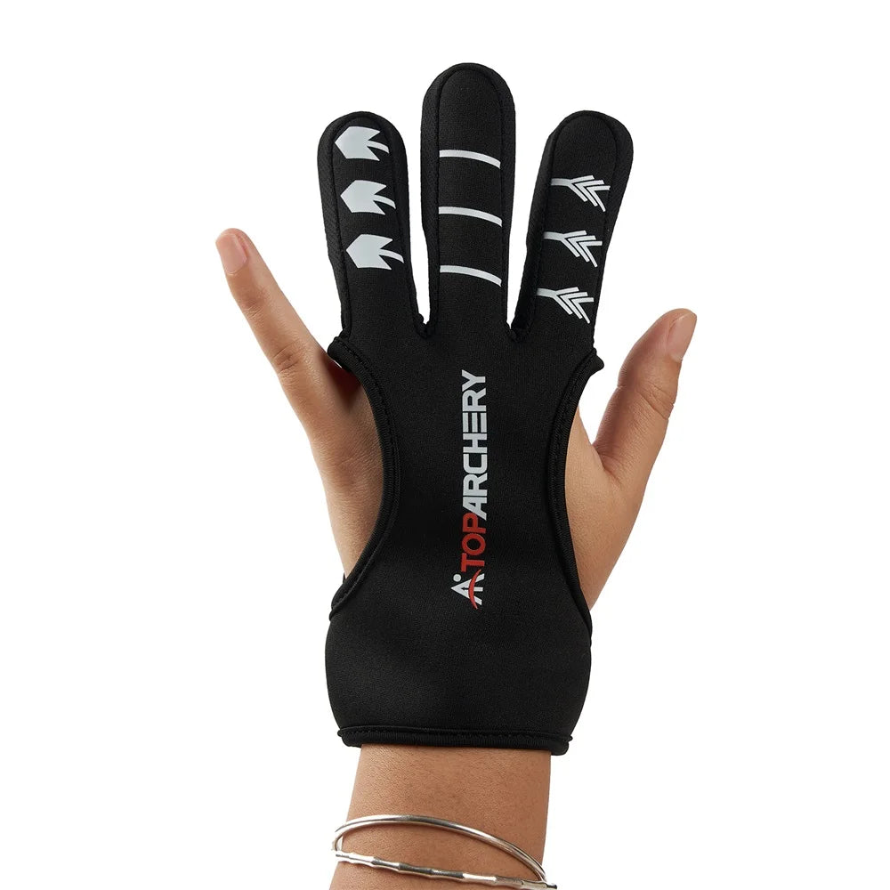 Archery Glove Three Finger Guard Shooting Gloves Finger Tab