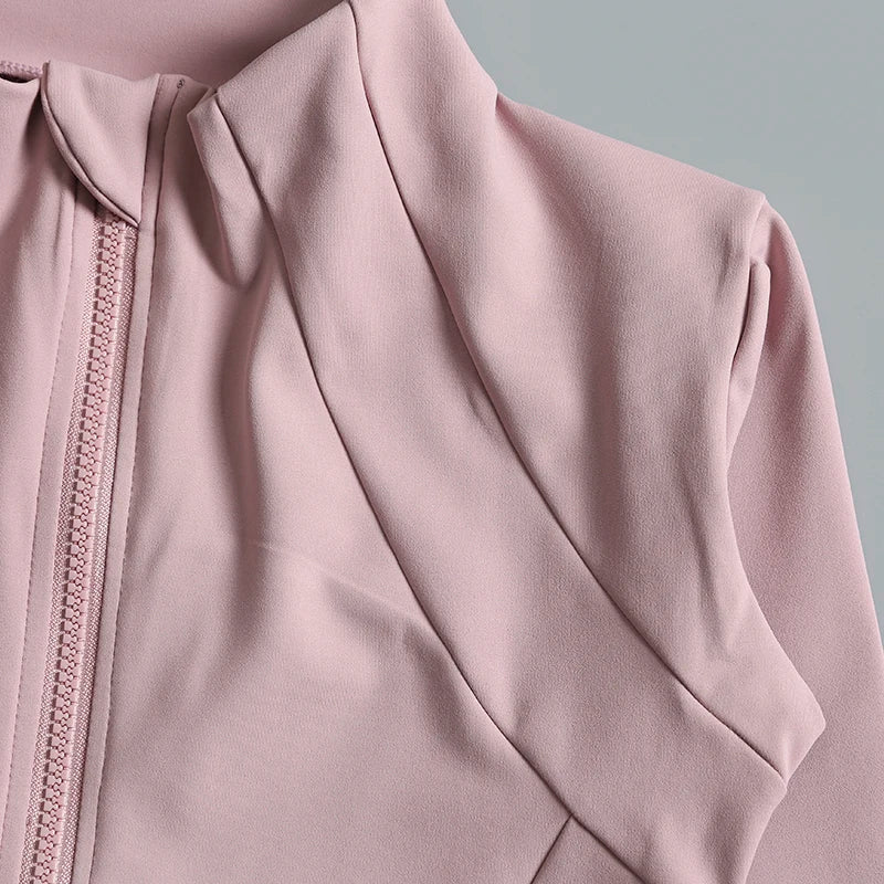 Yoga Wear Ladies Coat Round High Elastic Loose Exercise Yoga Long Sleeve