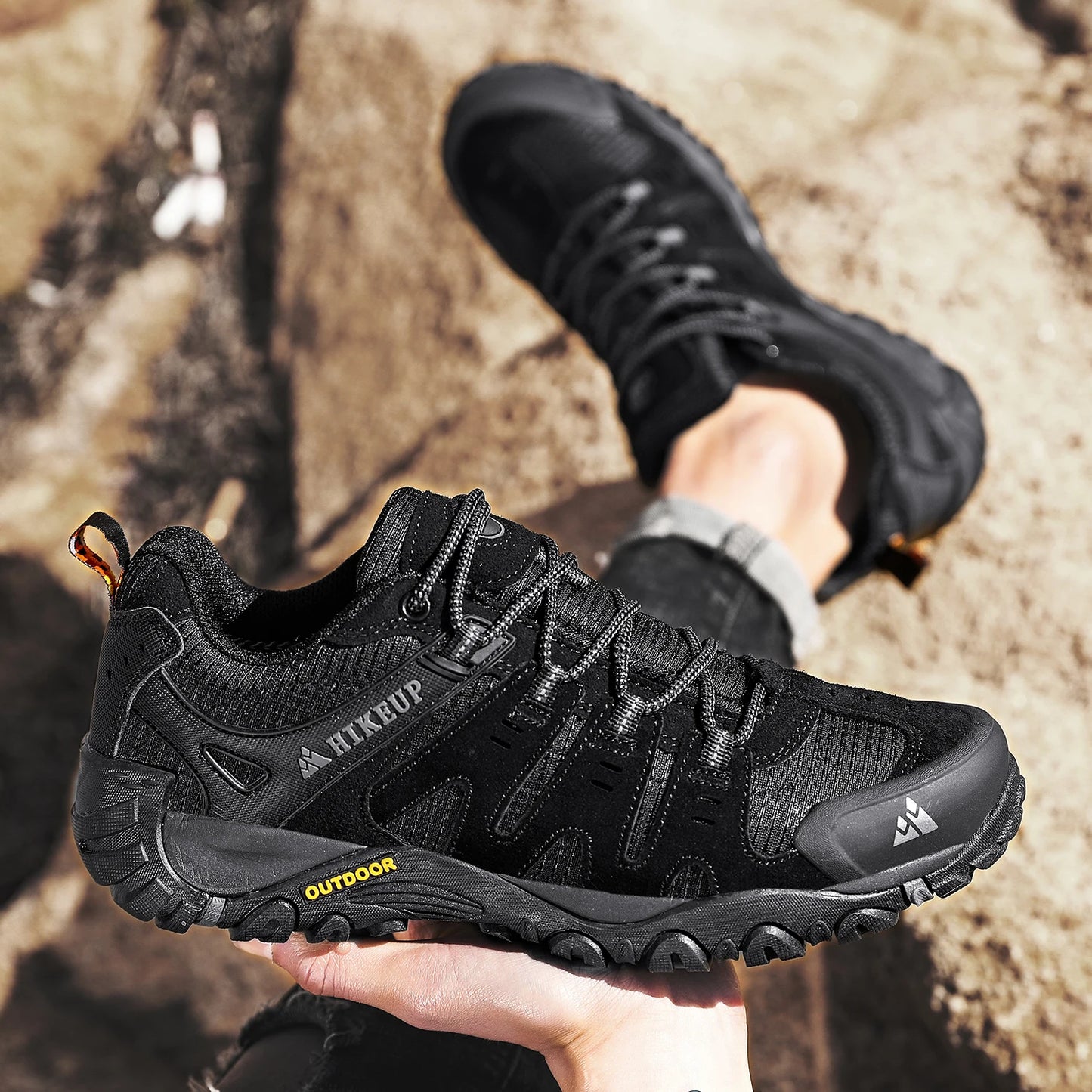 HIKEUP Men's Outdoor Trekking Hiking Shoes