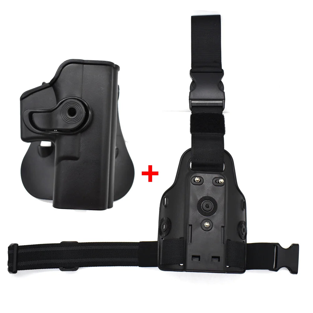 Tactical Drop Leg Pistol Holster for Glock, Colt, Beretta