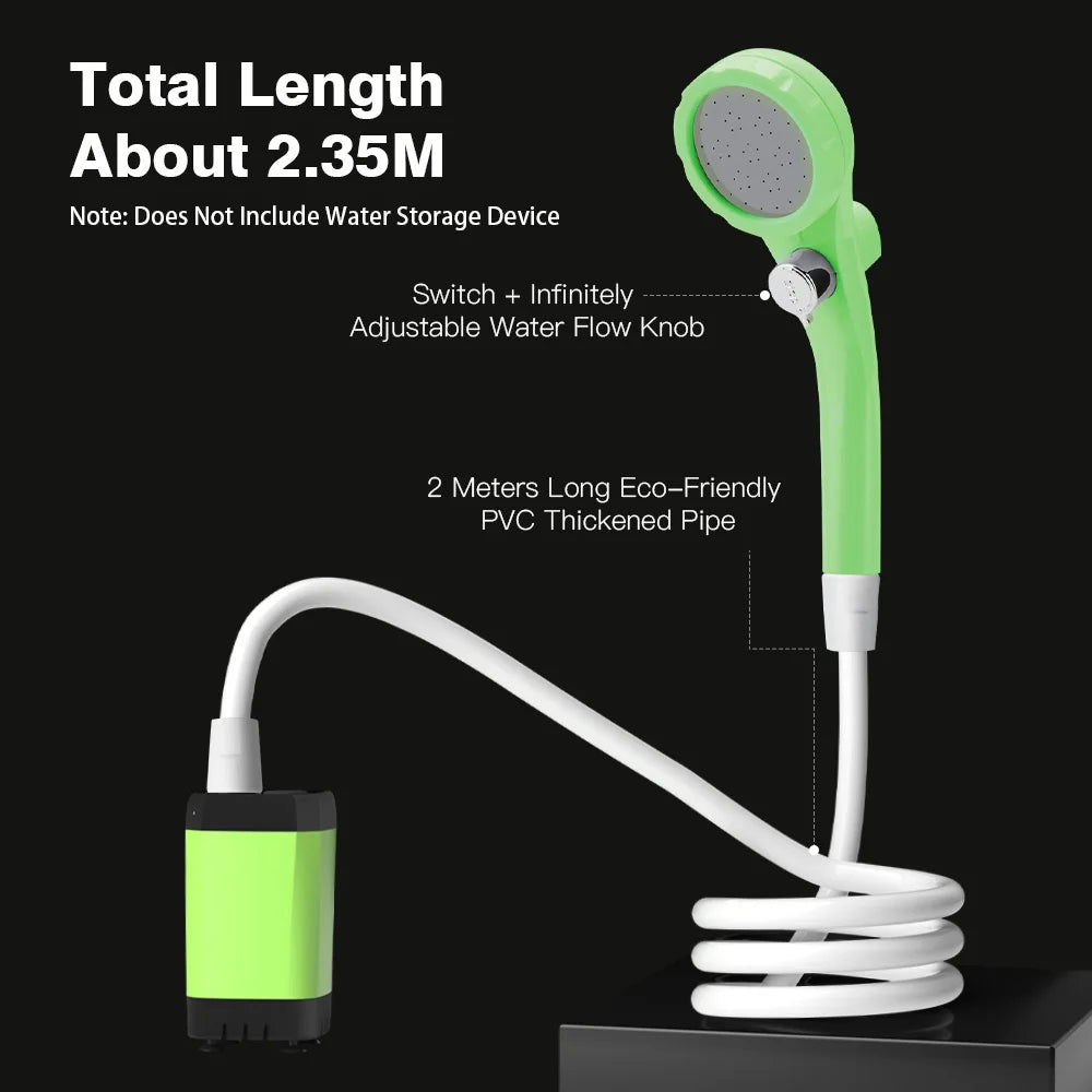 Camping Shower Pump Kit:  Complete Shower Kit