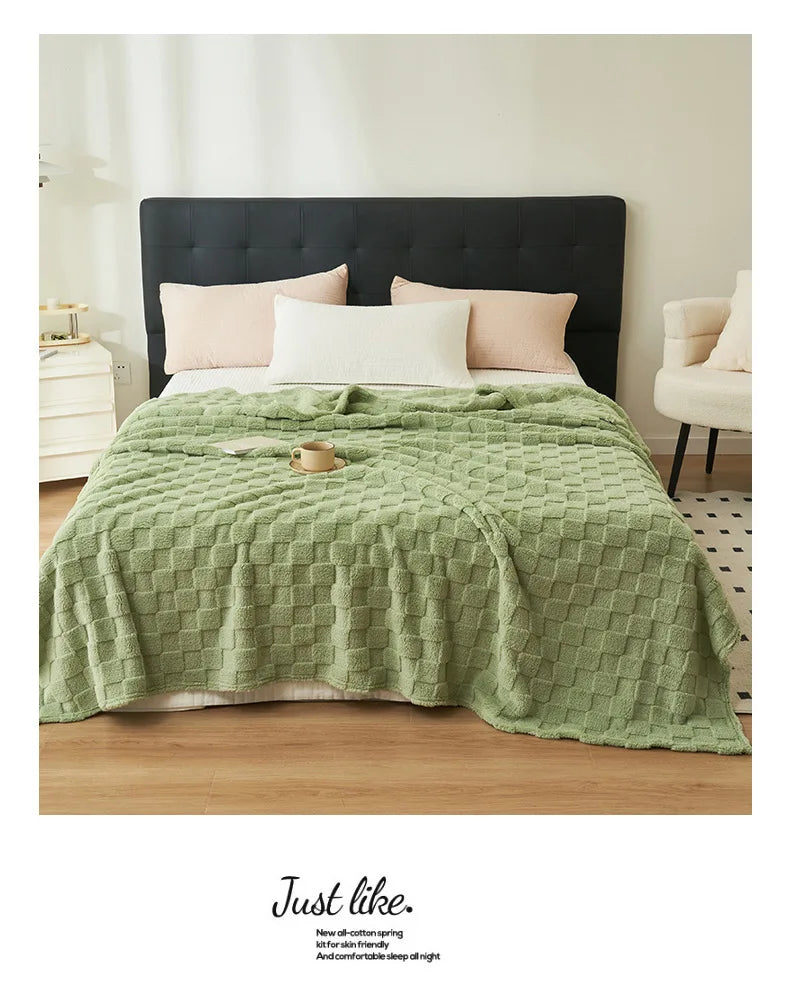 Waffle Plush Multifunctional Blanket