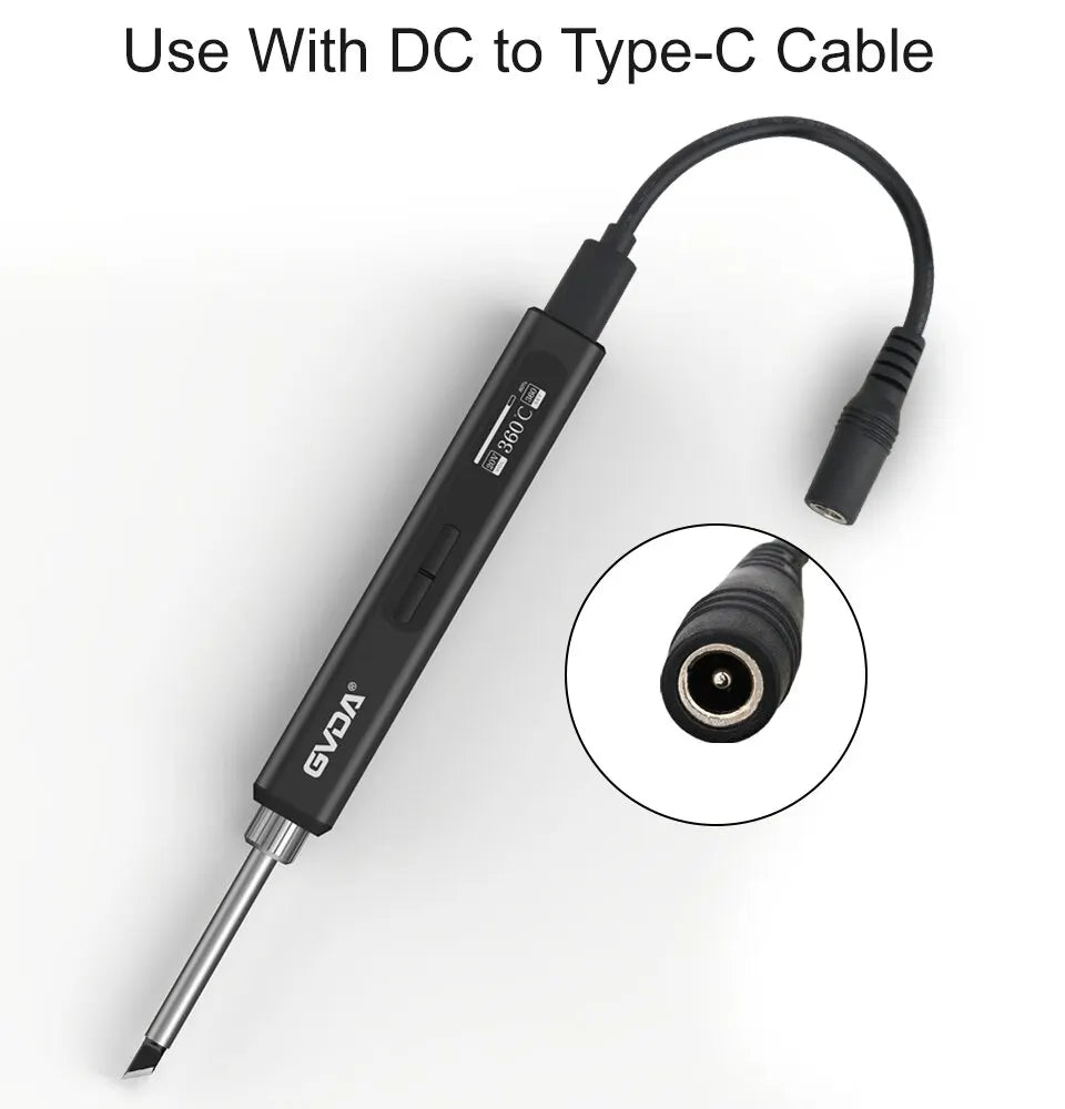 GVDA Smart Electric Soldering Iron – 65W Adjustable Temp | Fast-Heat Portable Soldering Kit