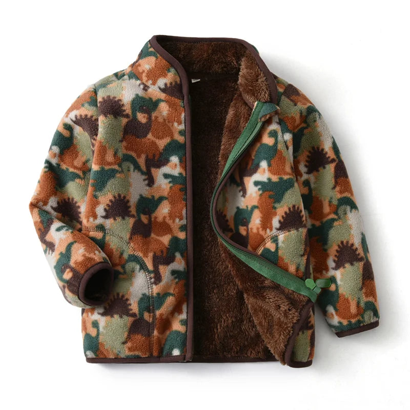 2-8T Camouflage Fleece Jackets for Boys & Girls
