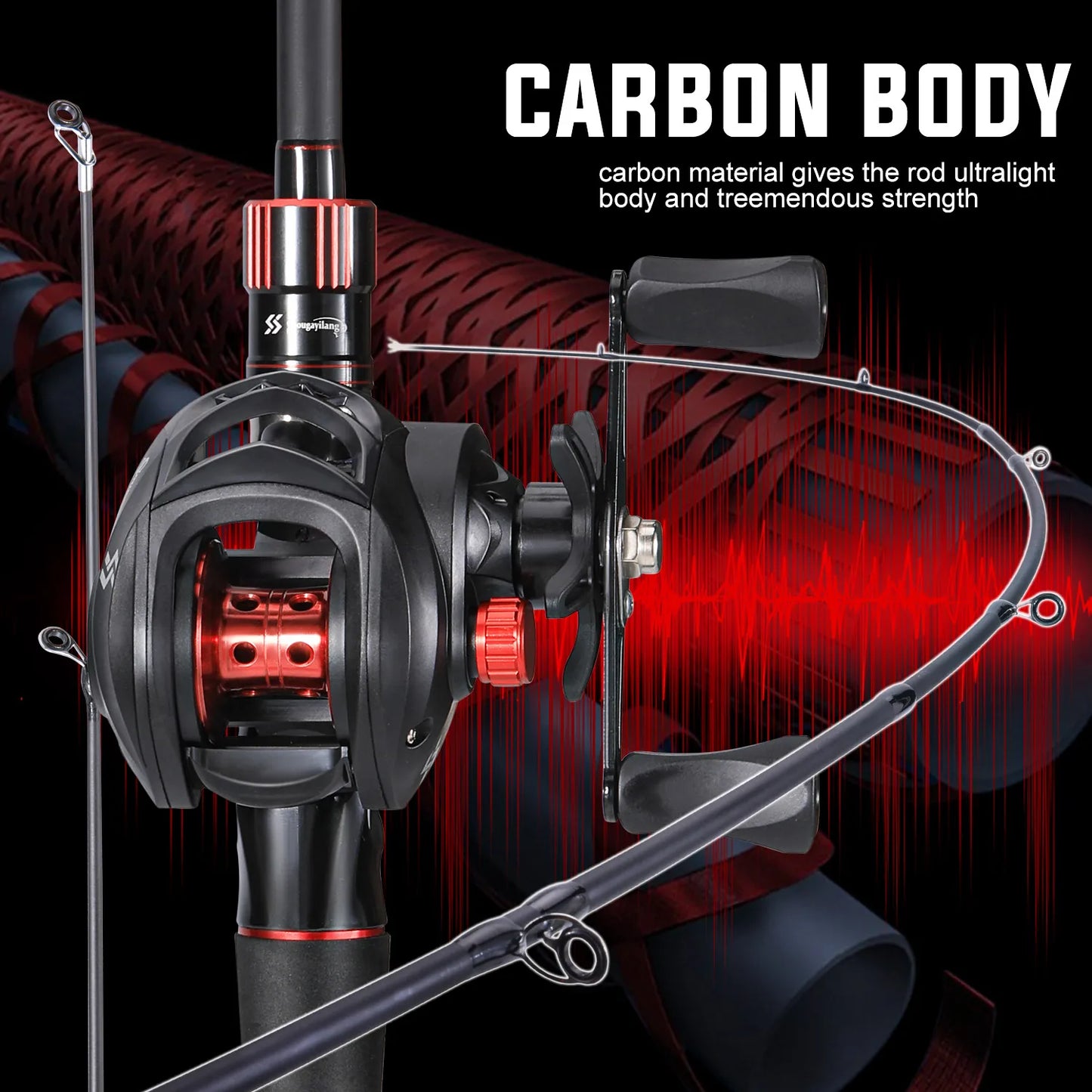 Sougayilang Carbon Fiber Fishing Combo
