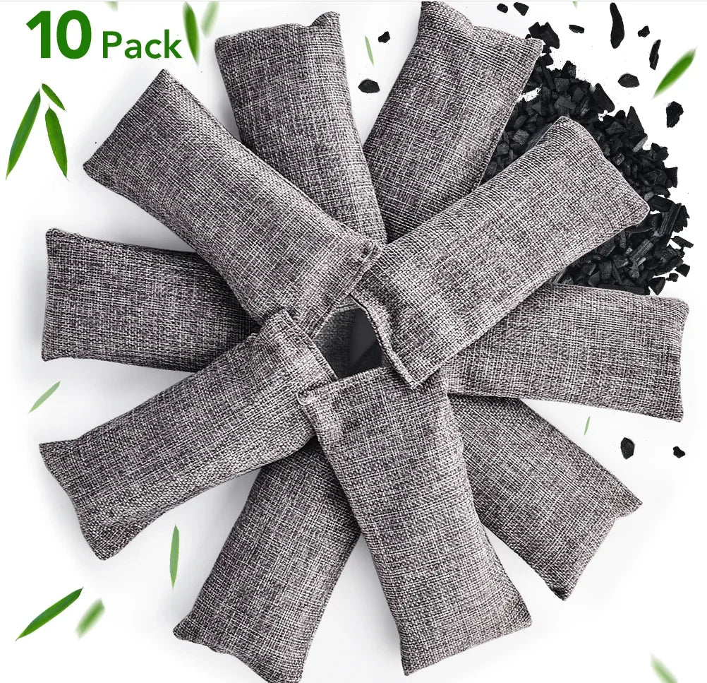 10PCS Bamboo Charcoal Bags for Air Purification