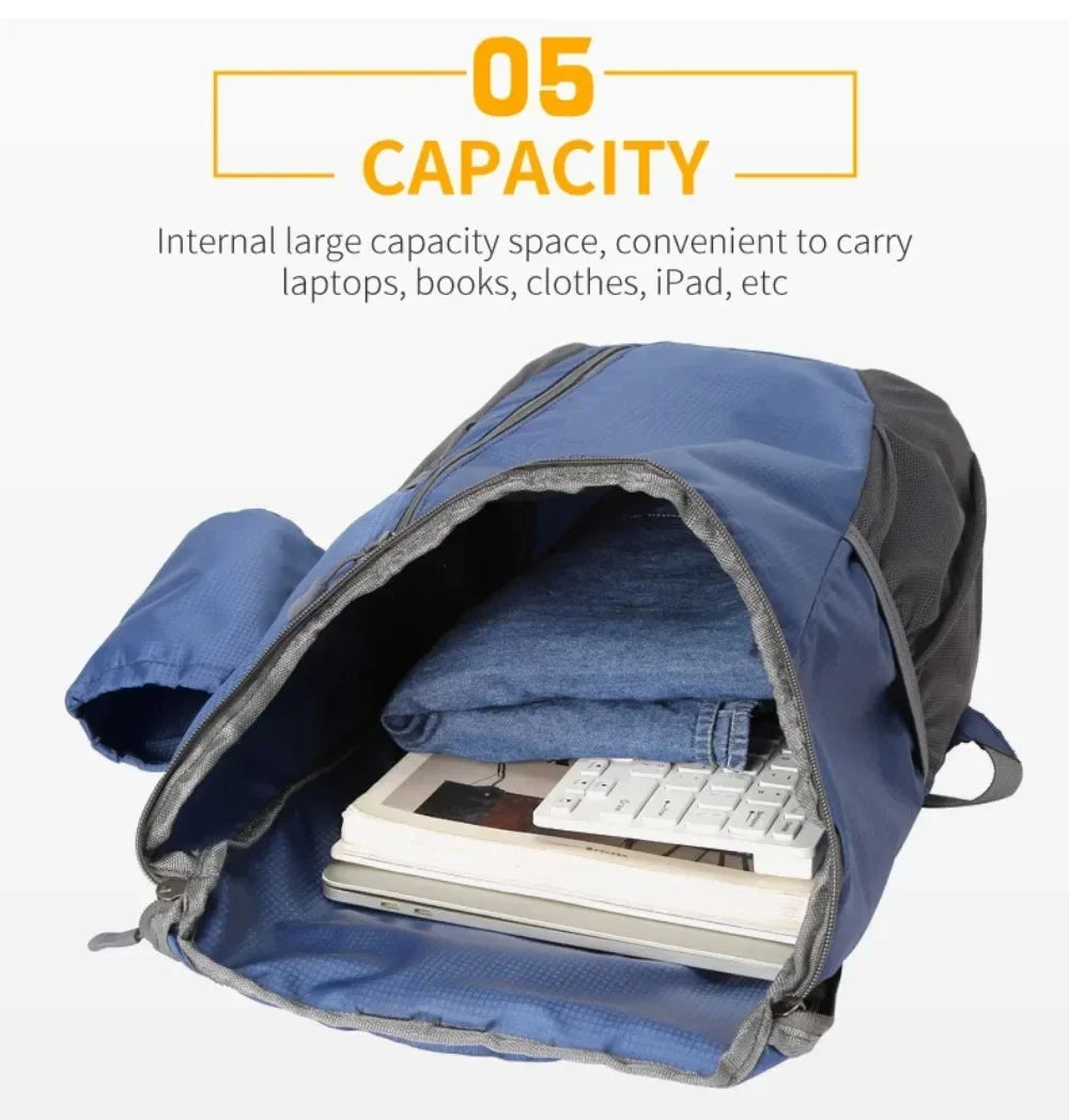 20L Ultralight Foldable Backpack – Portable Hiking & Travel Daypack