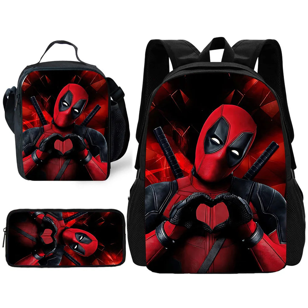 Superhero Kids' School Backpack Set (3PCS)