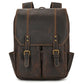 Newsbirds Men's Retro Leather Backpack – Luxury Travel & School Bag