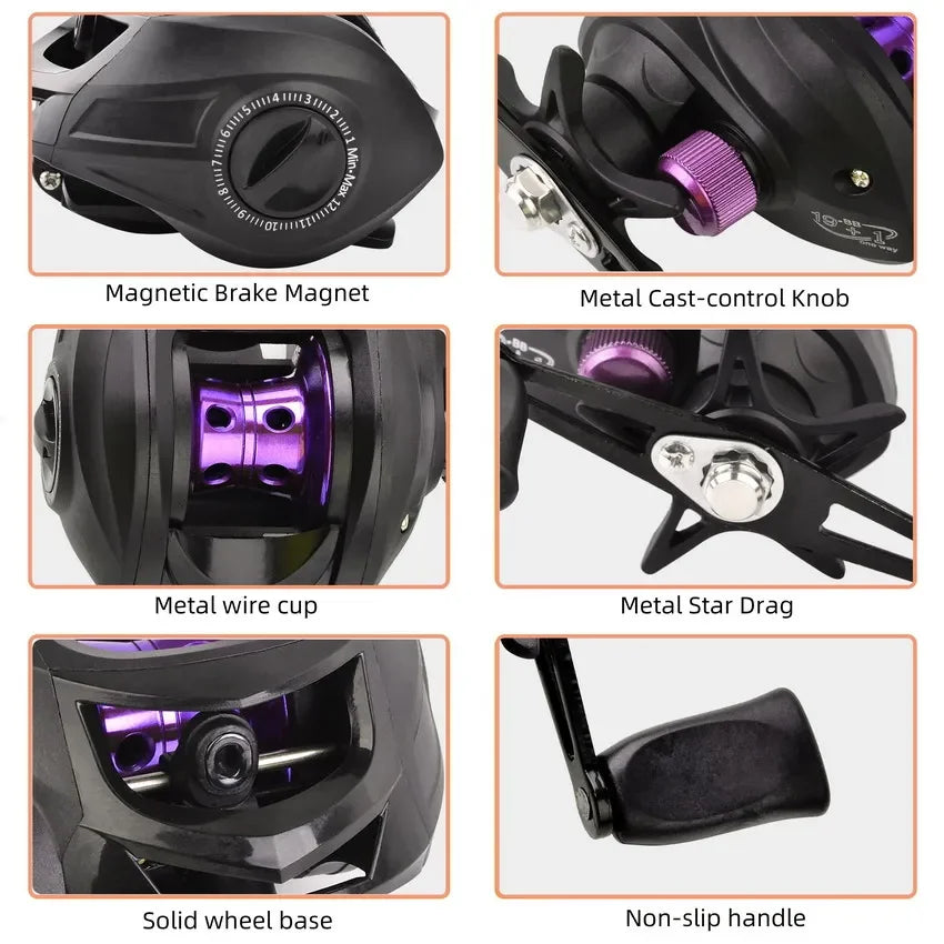 High-Speed Baitcasting Reel 7.2:1