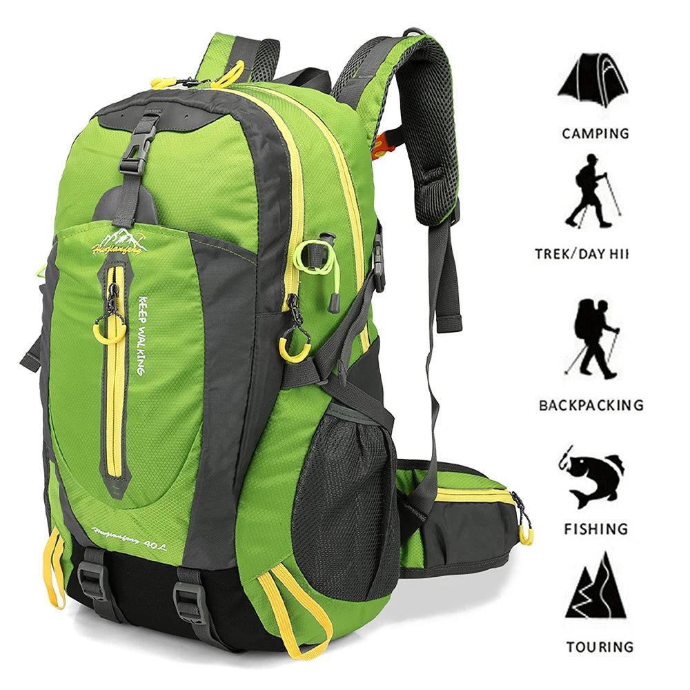 40L Water-Resistant Travel Backpack – Hiking, Camping, and Trekking Daypack for Men & Women