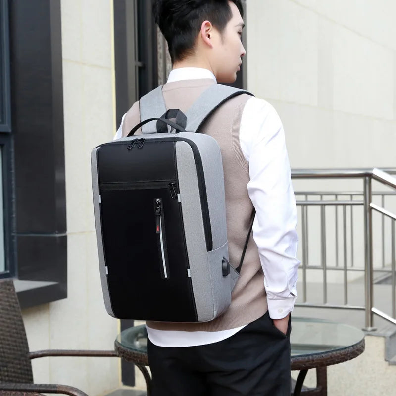 Waterproof Business Laptop Backpack with USB Charging Port