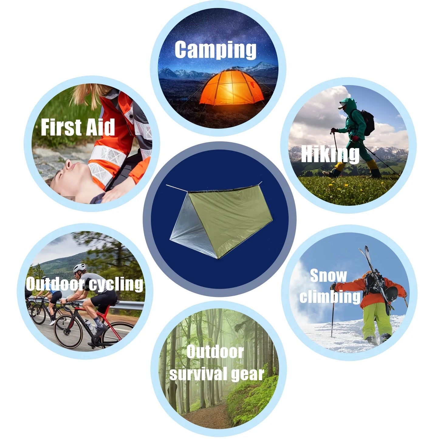 2-Person Emergency Shelter Bivy Tent Kit
