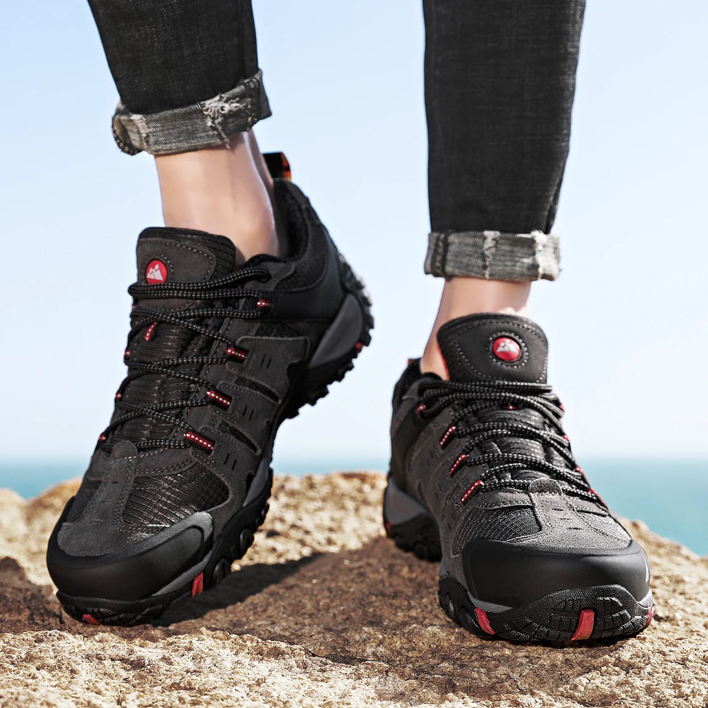 HIKEUP Men's Outdoor Trekking Hiking Shoes