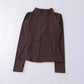 Yoga Wear Ladies Coat Round High Elastic Loose Exercise Yoga Long Sleeve
