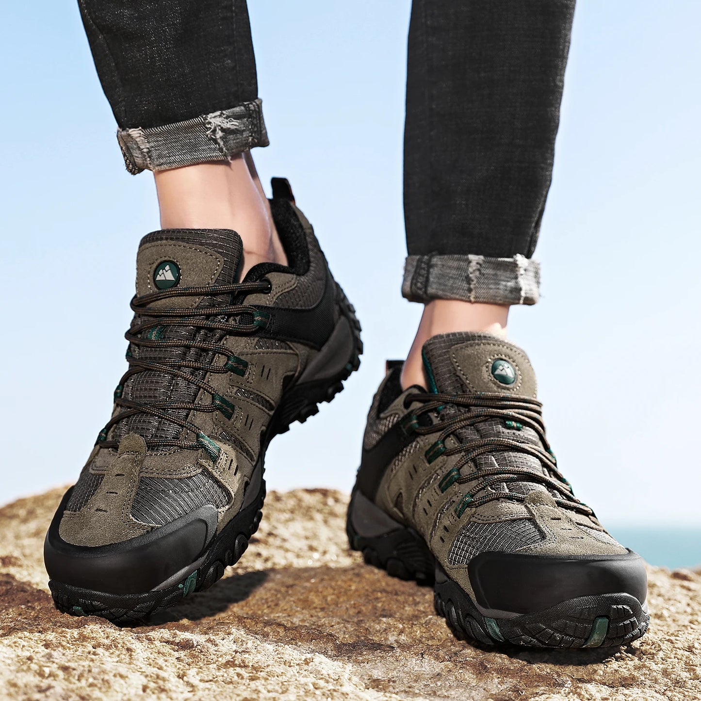 HIKEUP Men's Outdoor Trekking Hiking Shoes