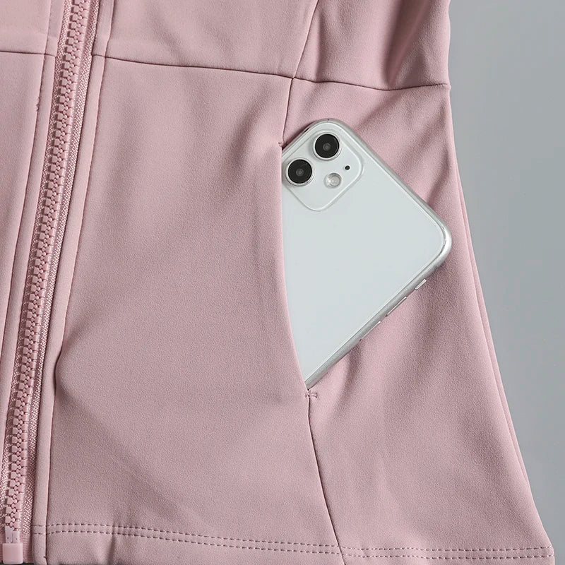 Yoga Wear Ladies Coat Round High Elastic Loose Exercise Yoga Long Sleeve
