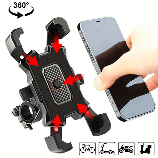 Bicycle Phone Holder Bike Accessories Motorcycle Adjustable Stand 360° Rotatable GPS Clip Cycling MTB Accessories Bikes Sports: