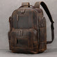 Newsbirds Men's Retro Leather Backpack – Luxury Travel & School Bag
