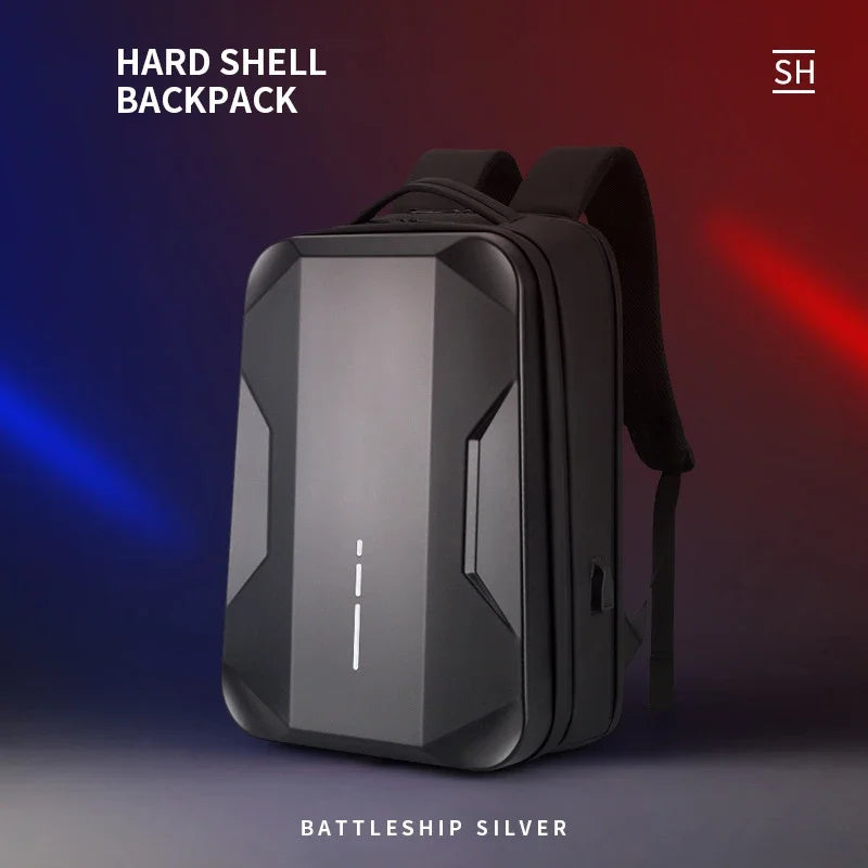 17.3" Hard Shell Laptop Backpack – Waterproof Business & E-Sports Bag