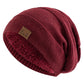 Unisex Slouchy Winter Hats Add Fur Beanie Cap