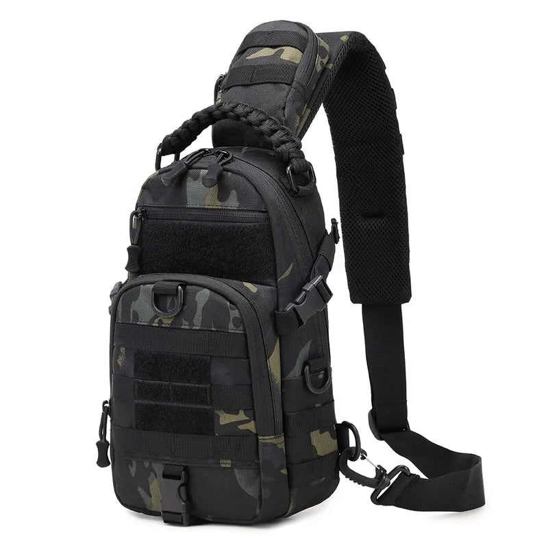 Tactical MOLLE Camping Chest Bag – Outdoor Hiking, Fishing, and Cycling Sling Pack