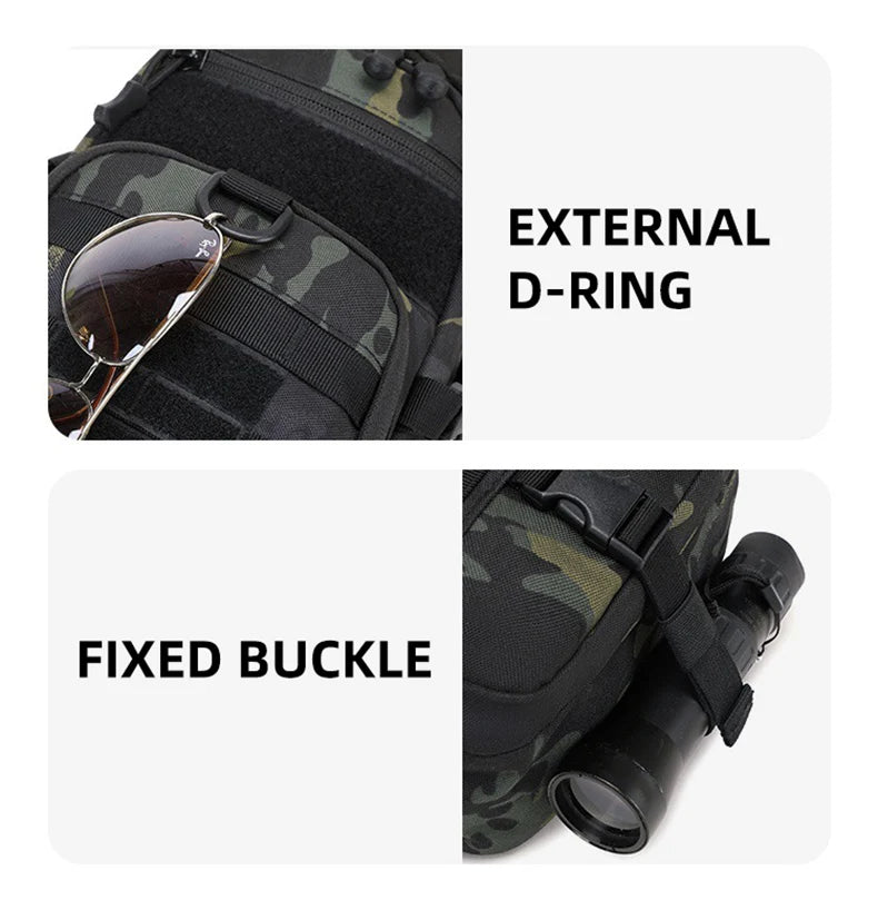 Tactical MOLLE Camping Chest Bag – Outdoor Hiking, Fishing, and Cycling Sling Pack