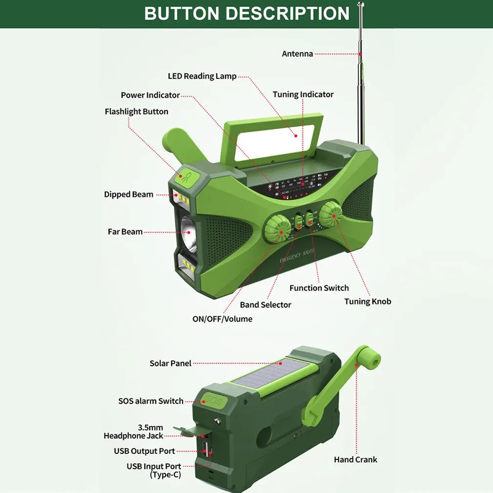 Hot 10000mAh Emergency Radio