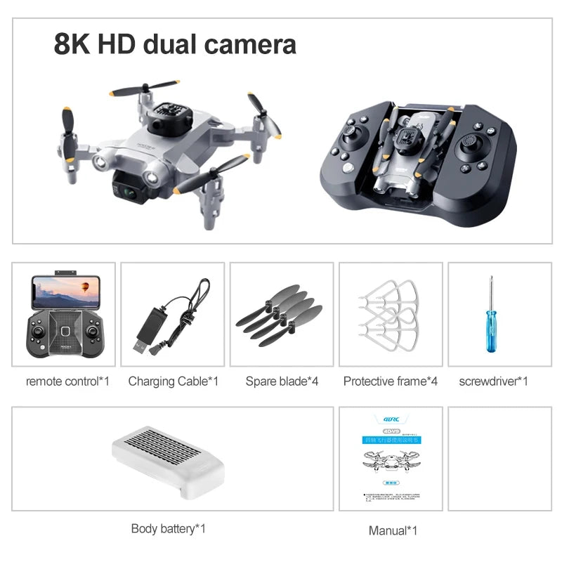 XIAOMI 4DRC V30 Mini Drone – 4K HD Camera FPV RC Drone with 5-Sided Obstacle Avoidance