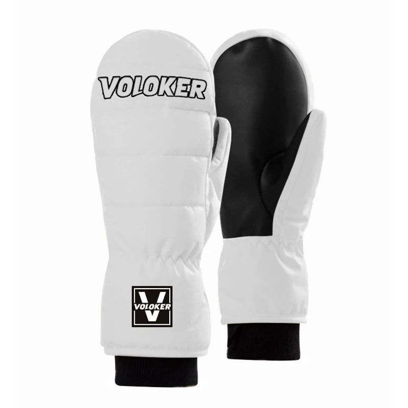Down-filled Outdoor Ski Gloves For Men And Women, Cold-resistant And Warm