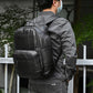 Newsbirds Men's Retro Leather Backpack – Luxury Travel & School Bag