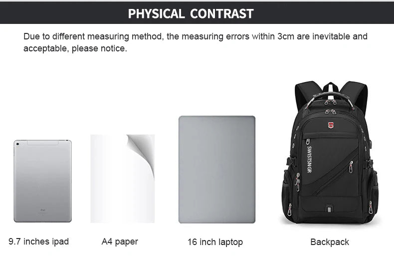 2024 Waterproof Laptop Backpack – 17/20 Inch Airplane Travel & School Bag