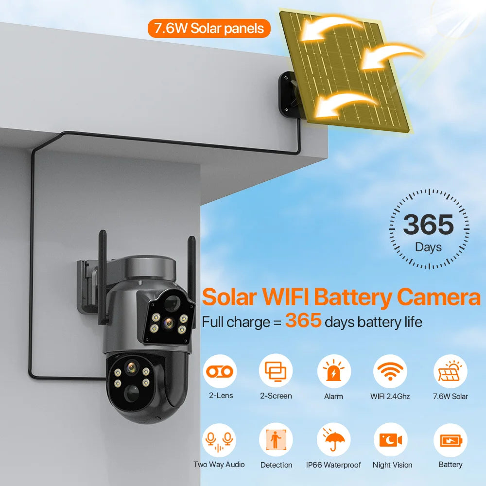 4K HD Solar WiFi Camera Outdoor
