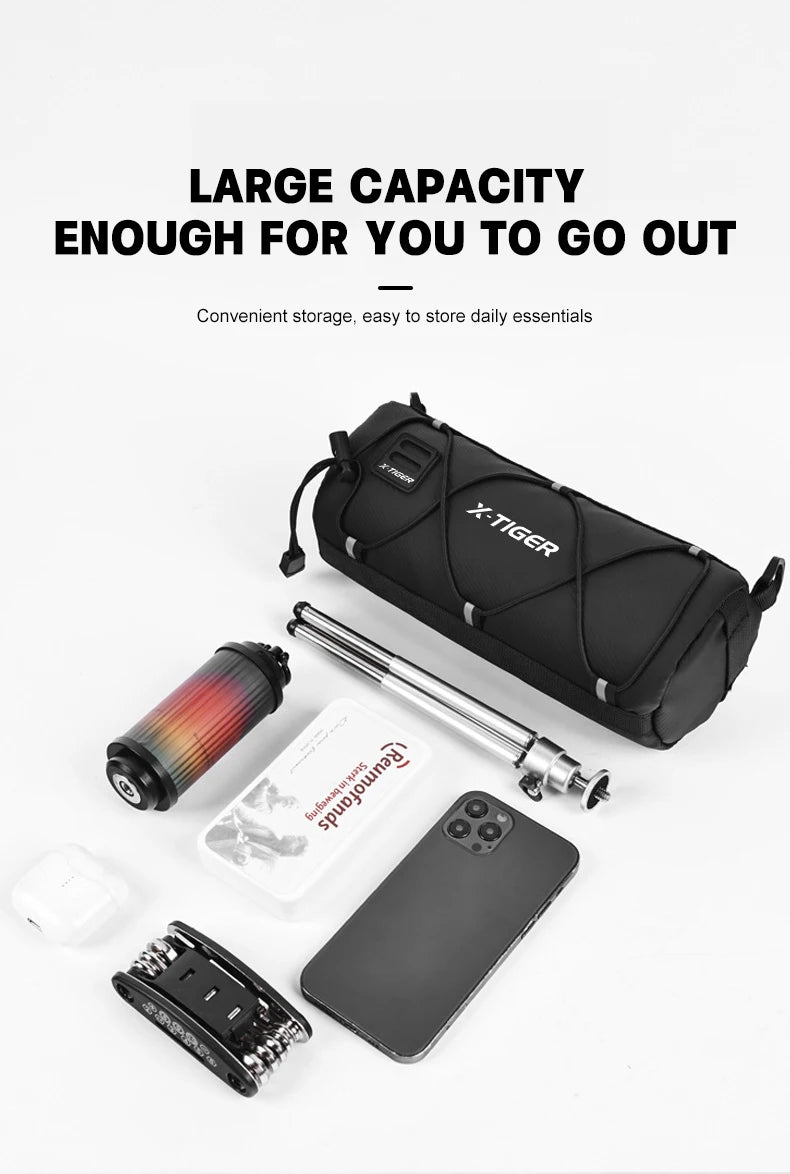 X-TIGER Bike Bag – Portable Handlebar & Frame Tube Bag with Large Capacity