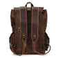 Newsbirds Men's Retro Leather Backpack – Luxury Travel & School Bag