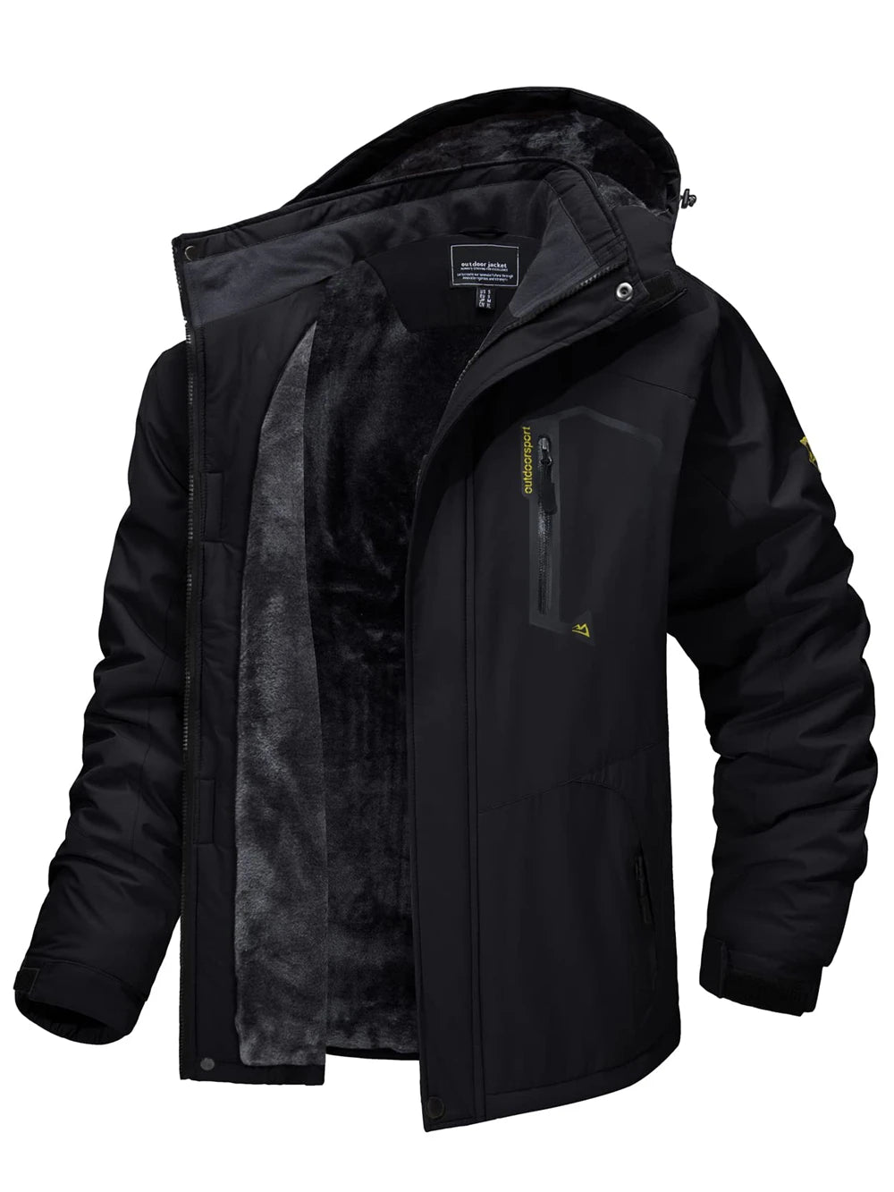 TACVASEN Fleece Lining Mountain Jackets Mens Hiking Jackets