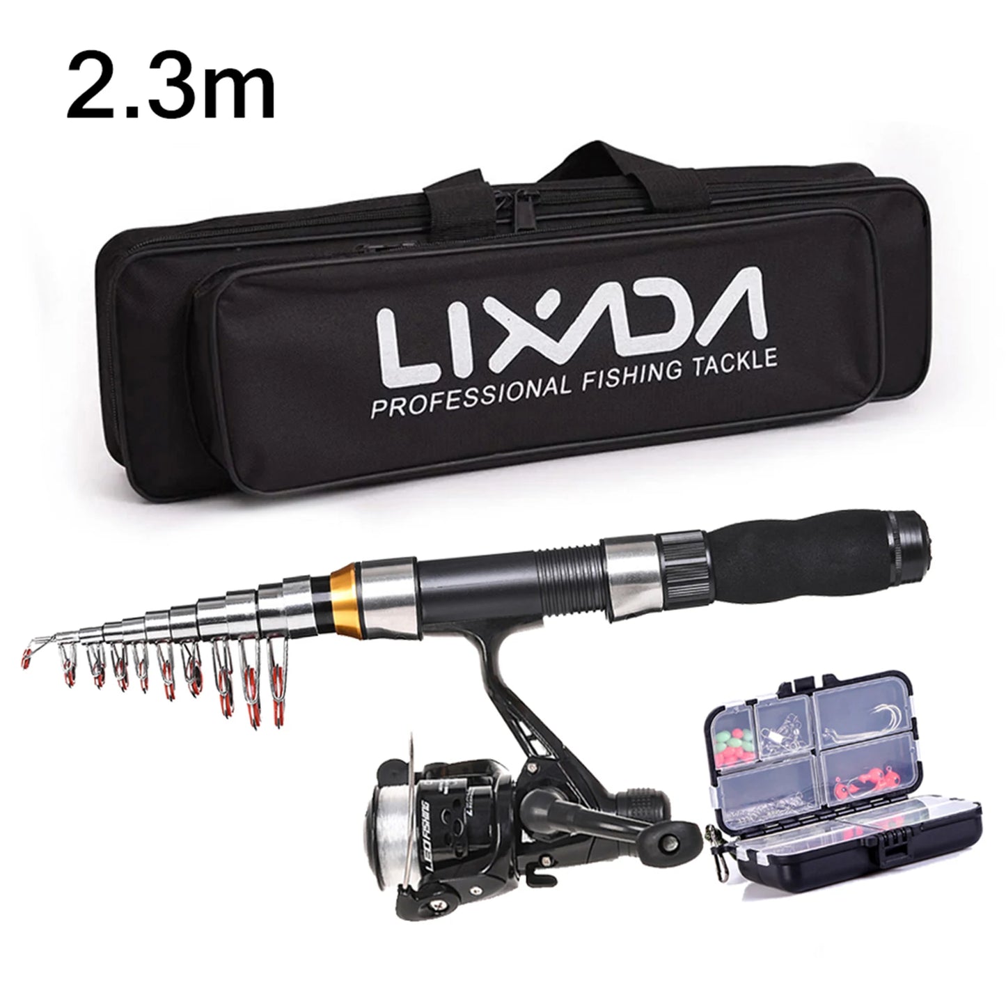 Lixada Telescopic Fishing Rod & Reel Combo Kit