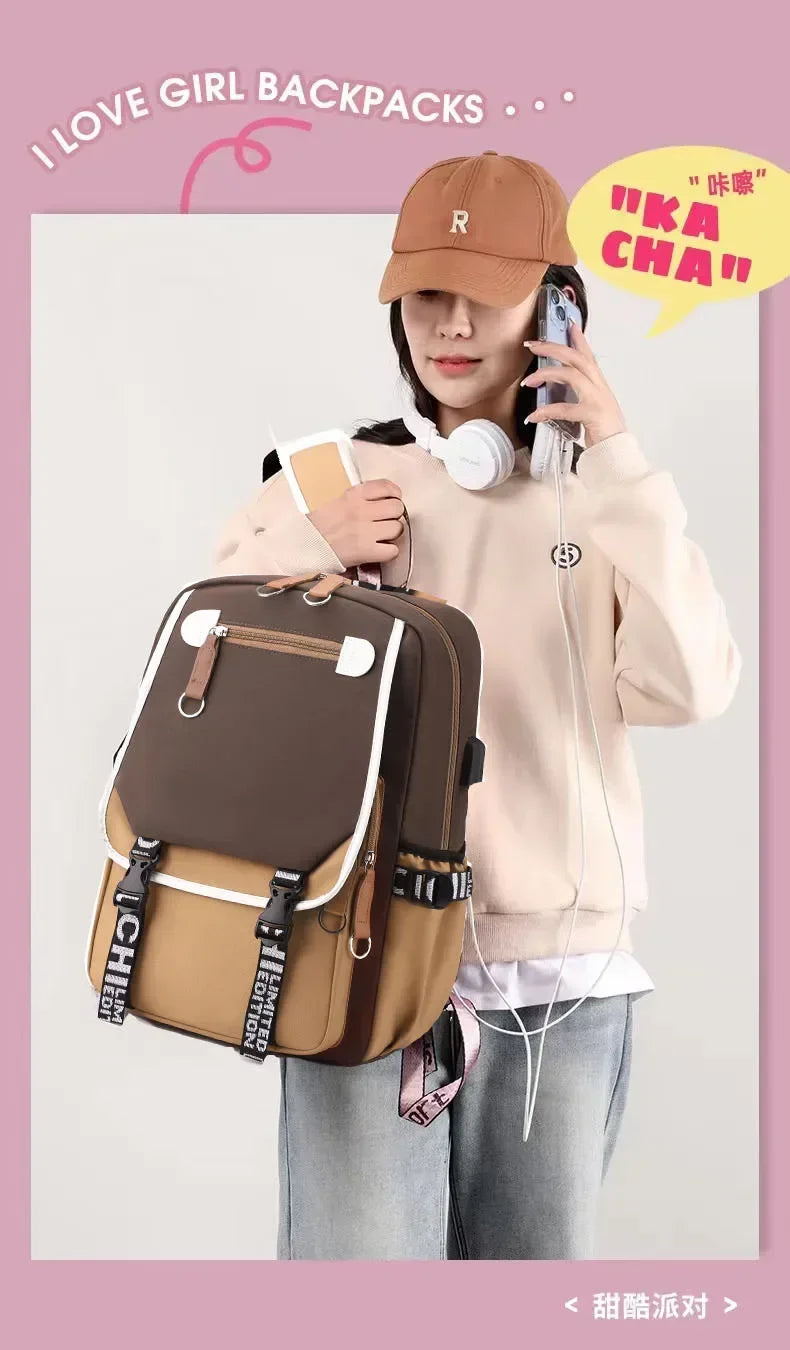 Stylish Kawaii Capybara Computer Backpack