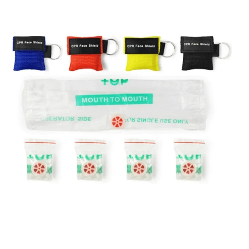 Keychain First Aid Emergency Face Shield Masks