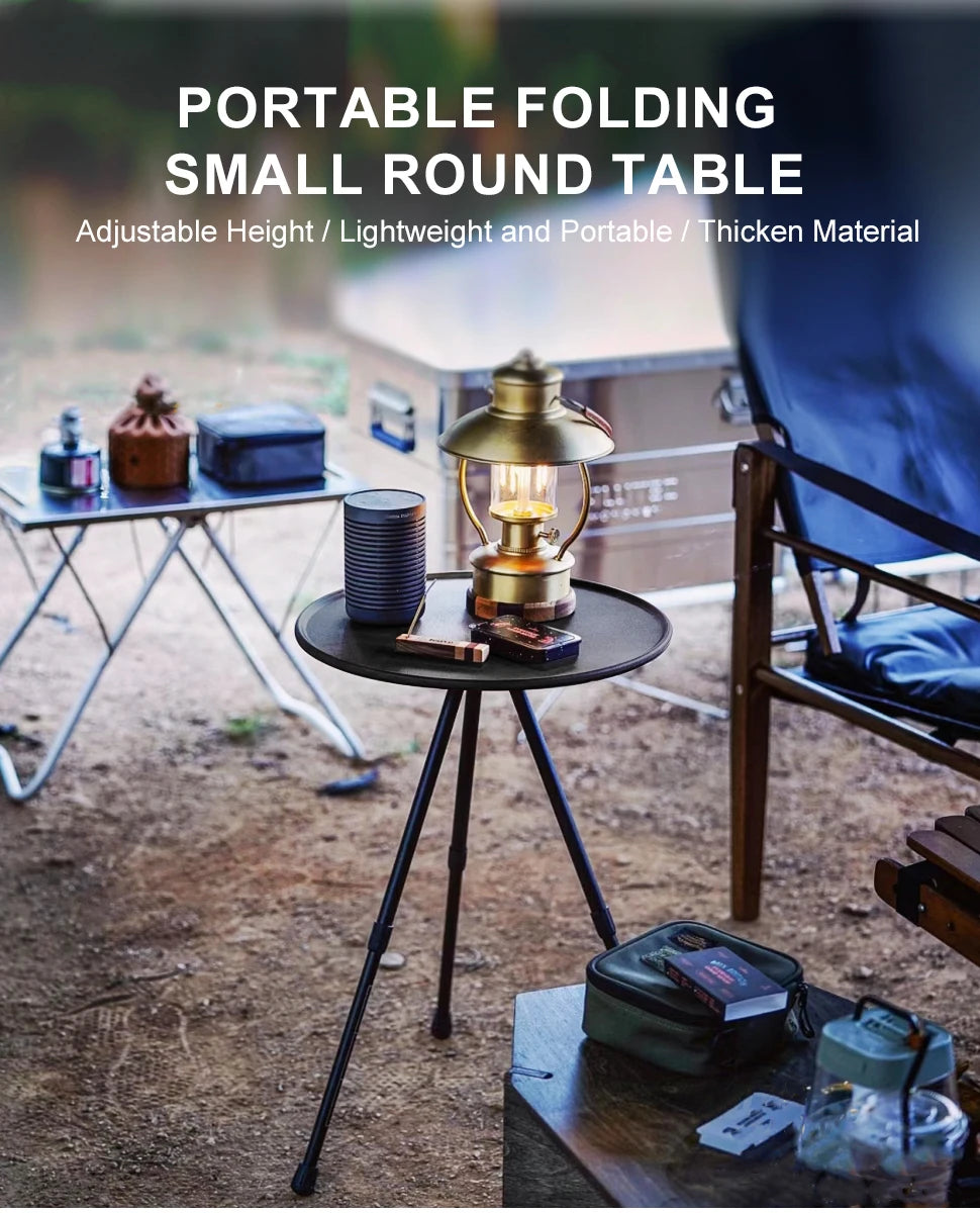 WESTTUNE Ultralight Folding Camping Table with Light Stand