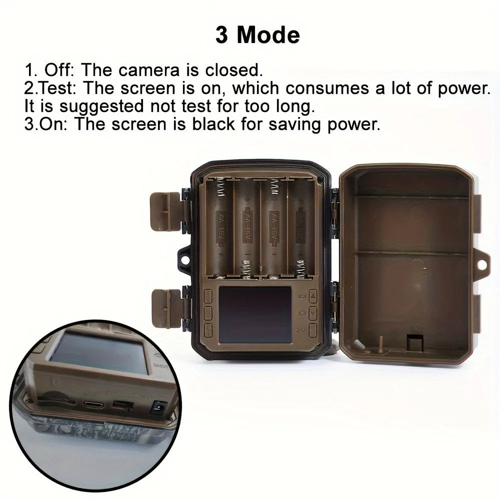 Mini HD Trail Camera - Night Vision & Waterproof