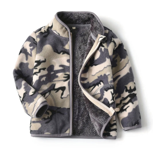 2-8T Camouflage Fleece Jackets for Boys & Girls