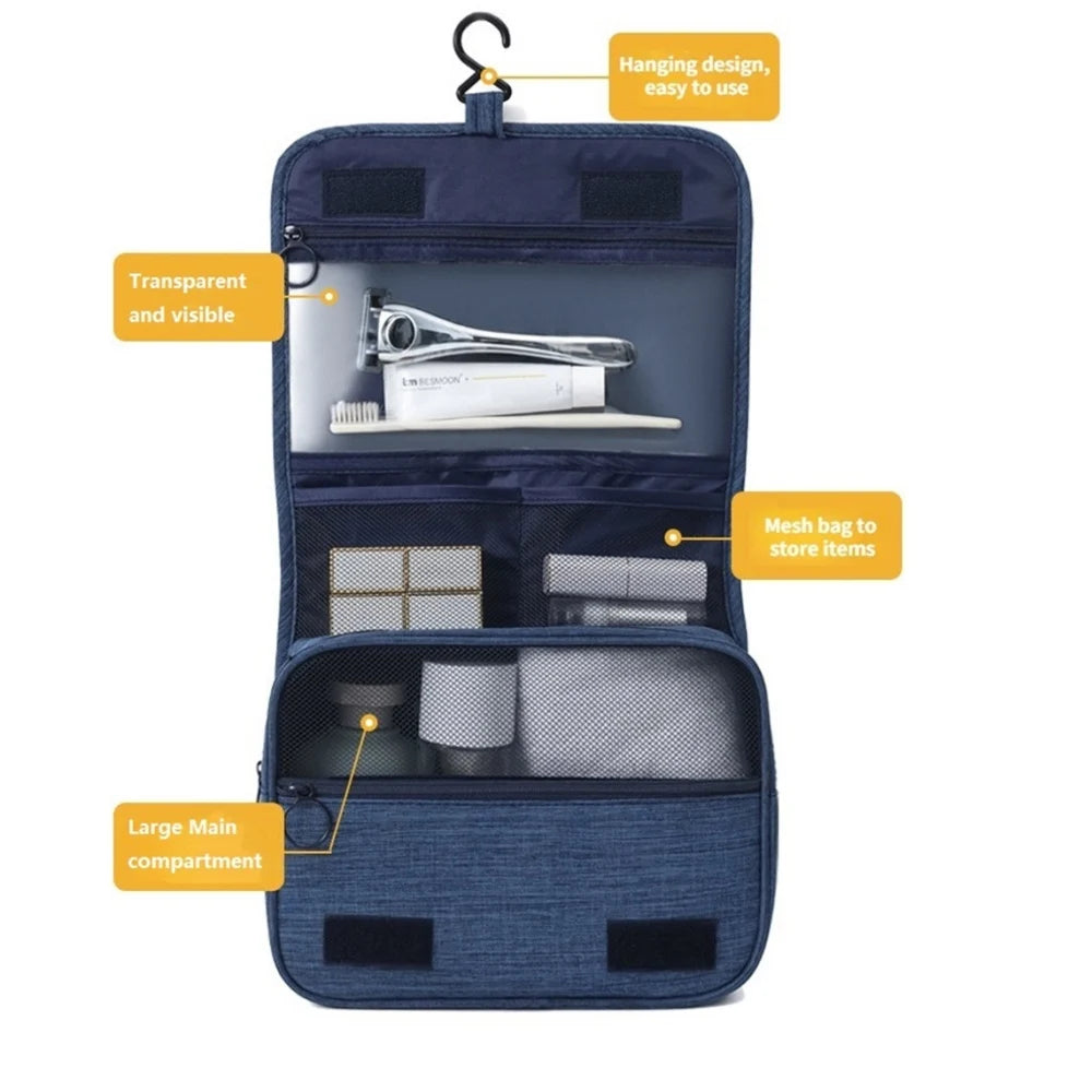 Hanging Travel Toiletry Bag - Waterproof & Large Capacity