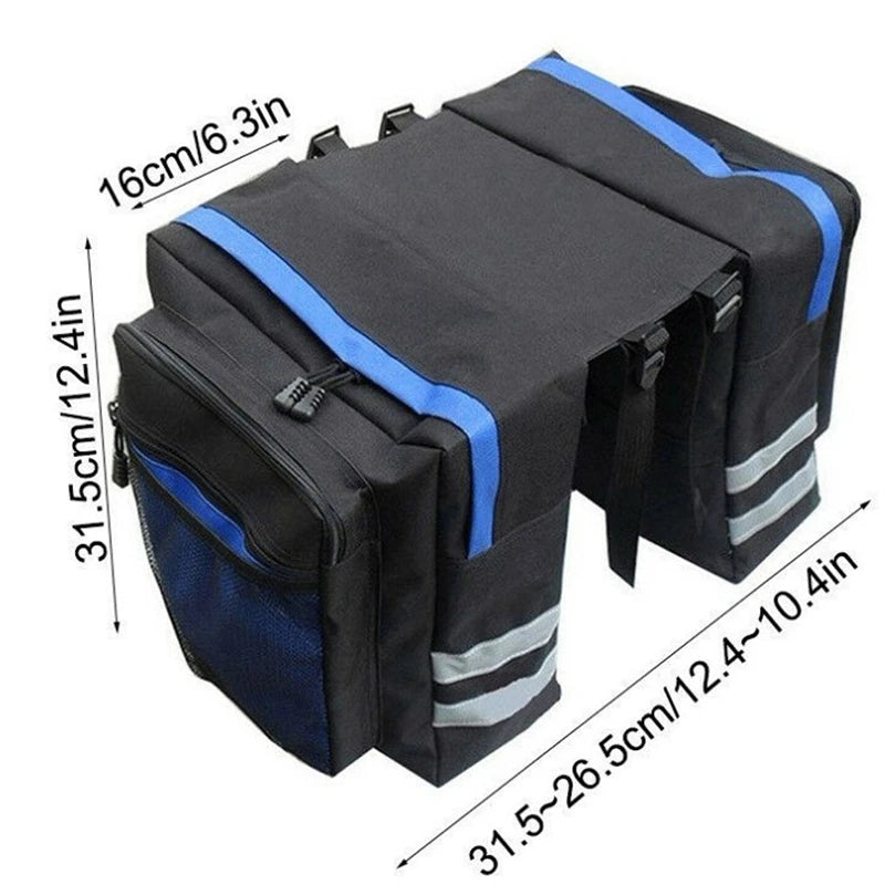 MTB Bicycle Rear Rack Carrier Bag – Double-Sided Pannier & Trunk Bag for Cycling & Travel