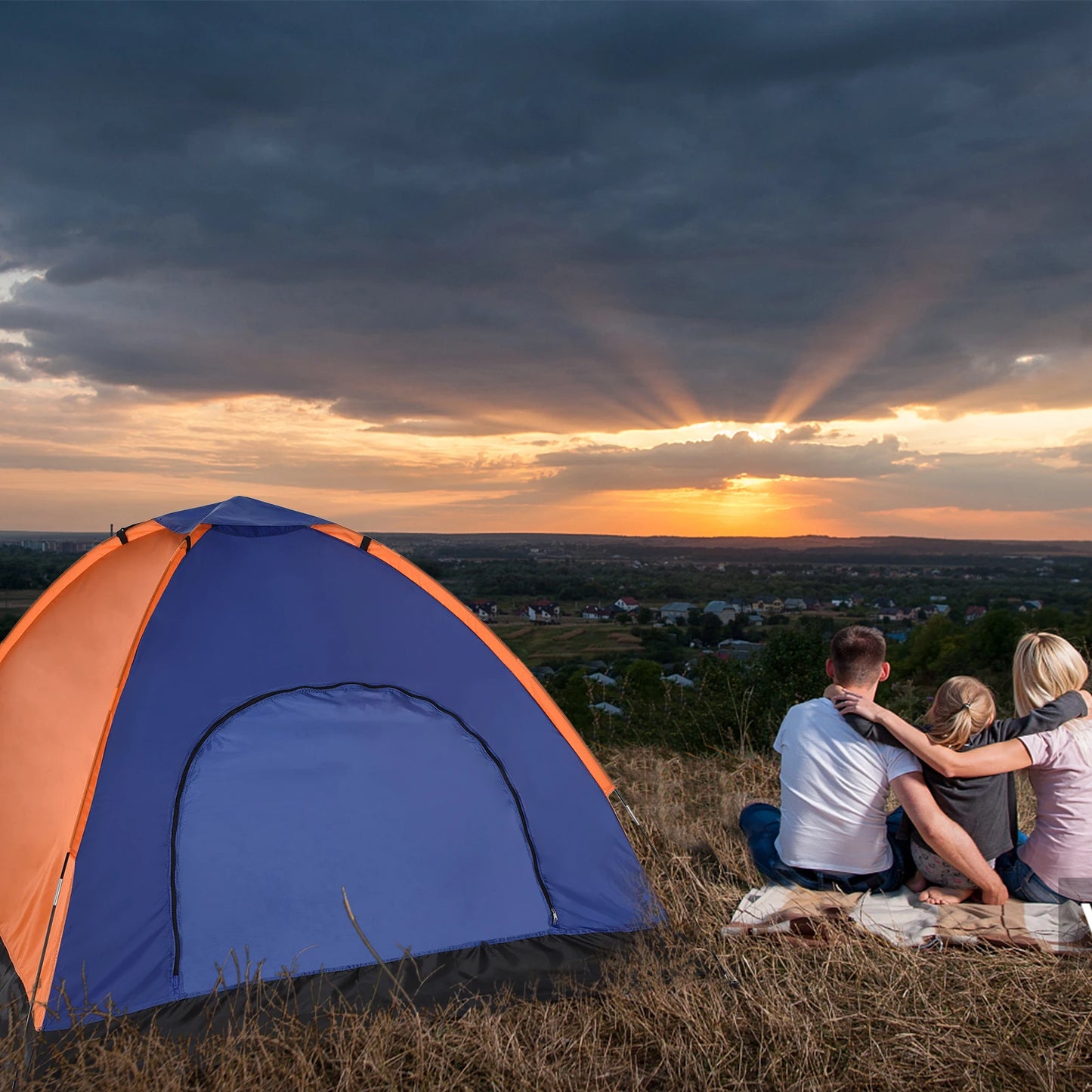 TOMSHOO 3-4 Person Camping Tent