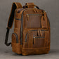 Newsbirds Men's Retro Leather Backpack – Luxury Travel & School Bag
