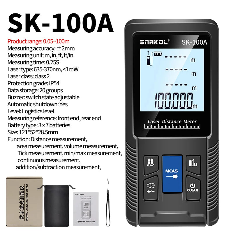 Snakol Laser Distance Meter (40m-120m)