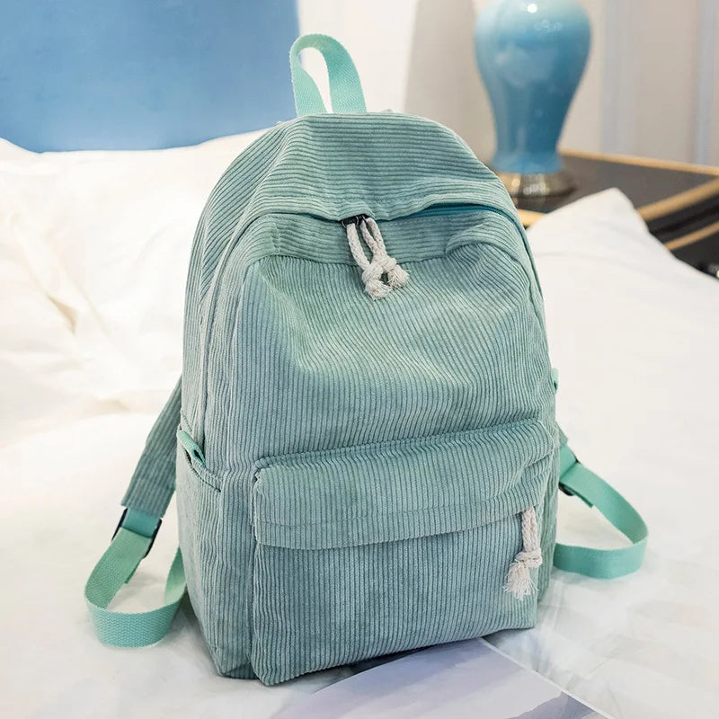 Personalized Embroidered Corduroy Kids' Backpack