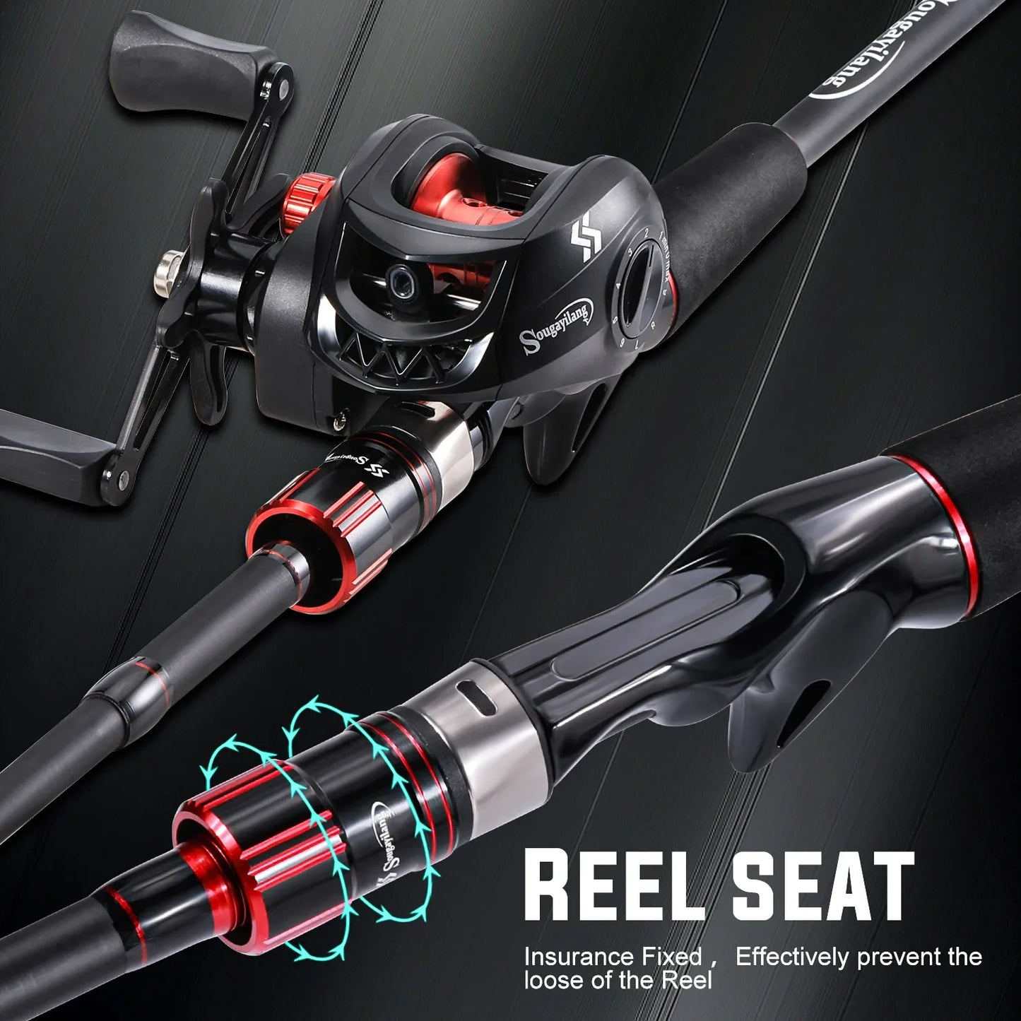 Sougayilang Carbon Fiber Fishing Combo