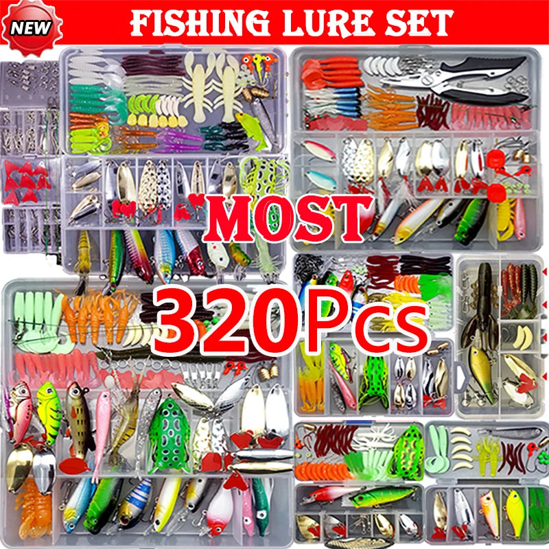 Fishing Lure Kit Soft & Hard Bait Set